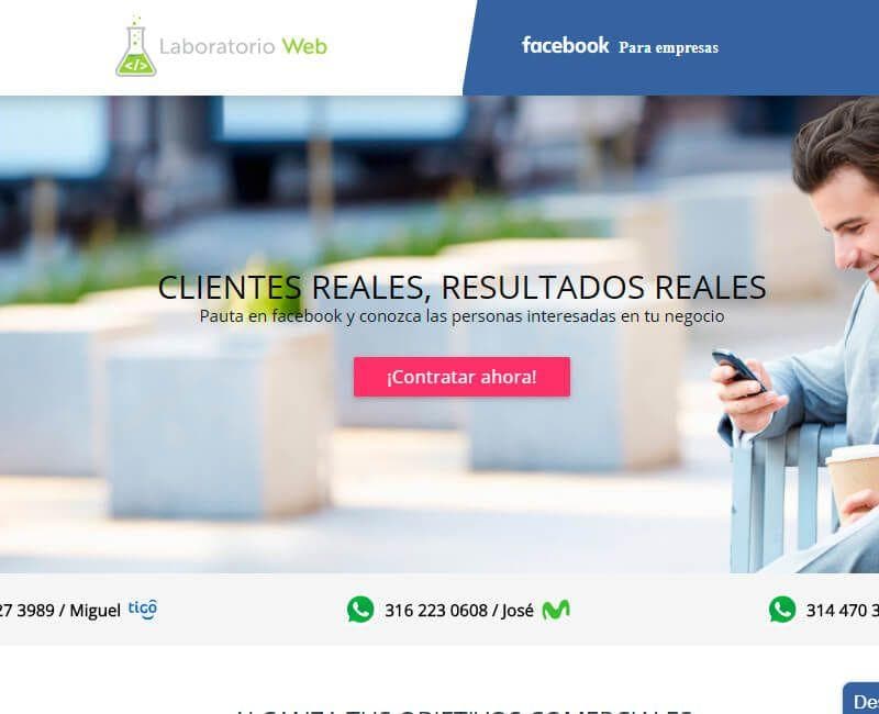 Página web para empresa de marketing